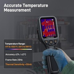 Teslong 256 x 192 IR Resolution Thermal Camera, Super Resolution 512 x 384, 3.2″