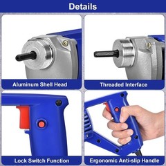 Handheld Concrete Vibrating Tool, 1500W Electric Concrete Vibrator with 13000VPM