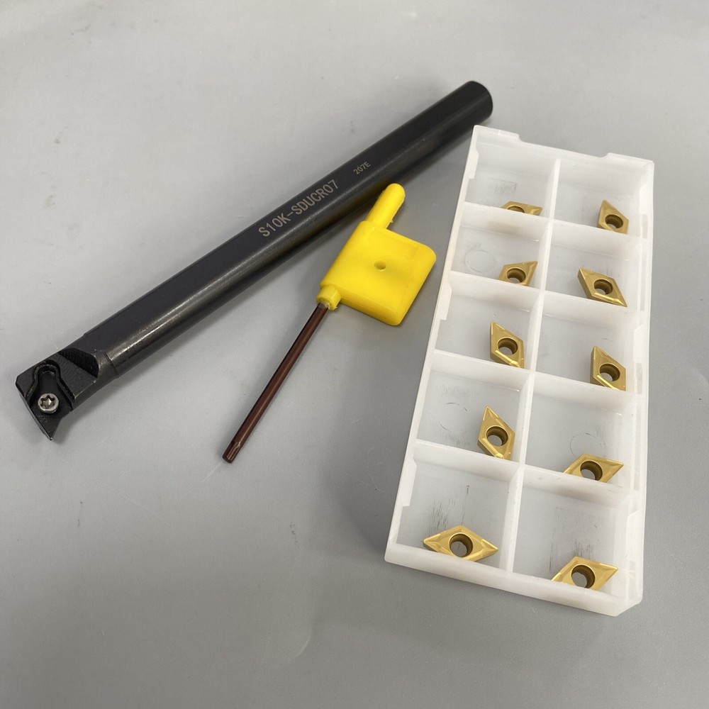3/8 S10KSDUCR07 Lathe Boring Bar Turning Tool Holder DCMT070204 Carbide Insert