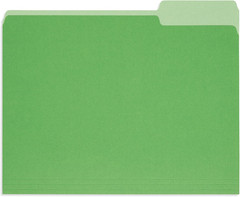 File Folders Letter Size 1/3 Cut Tabs 100 Pk Various Colors Two Tone Durable
