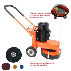 Open Box! Hand-push Cement Floor Grinding Machine 220V 0-5mm Working Depth 4KW