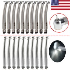 1-10 Dental High Speed LED E-generator /NO-LED Turbine Handpiece Push 4Hole st