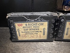 4 Boxes Vintage Socket Head Cap Screws B-RIGHT-ON BRIGHTON & MAC-IT Multi Size