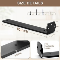 Shelf Brackets 10 Inch (Excluding Shelves), 6 Pack Heavy Duty Floating Shelf …