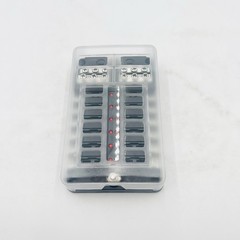 Fuse Block, 12v Fuse Box Holder with Led Indicator Waterproof Cover, 12 Circuits