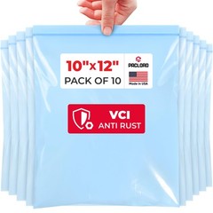 VCI Reclosable Poly Bags 10″ x 12″, Pack of 10-4 mil Heavy Duty VCI Anti-Corr…