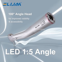 NSK Ti-MAX X95L Style Dental 1:5 LED Fiber Optic Contra Angle Handpiece Red Ring