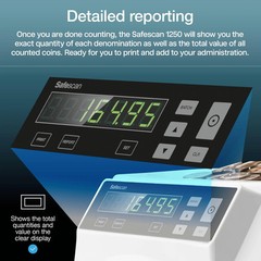 Safescan 1250 Commercial USD Coin Counting Sorting Counter Sorter