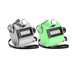 4 Digit Metal Hand Tally Counter Pitch Mechanical Counter Machine Handheld