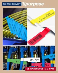 270 Pcs Cable Labels Tags for Cable Management, 9 Colors Cord Tags for Electroni