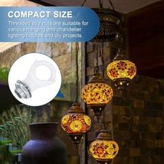 M METERXITY 4 Pack Light Fixture Hooks Ring Nuts,5kg Max Load 13mm ID M10 Thr…
