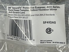 LOT OF 7 3M SecureFit Protective Eyewear – Indoor/Outdoor Mirror Lens SF410AS