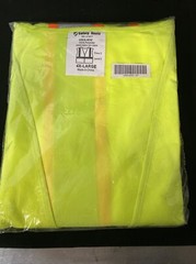 Safety Vest Class 2 4X Large Sleeveless Zip Up Yellow
