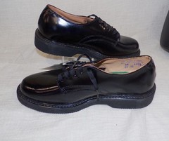 POSTMAN CAROLINA 32 MEN WORK SHOES BLACK LEATHER ARCH SUPPORT OXFORD USA NEW NIB