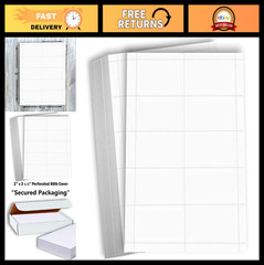 Blank Business Cards 3.5×2” Heavyweight 80lb Cardstock – 1000 Perforated Sheets