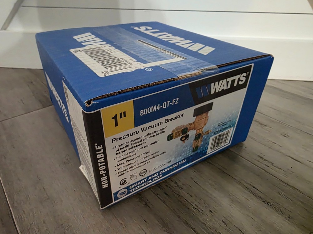WATTS 1″ 800M4QT-1″ Anti-Siphon Backflow Preventer FNPT x FNPT For Water Media