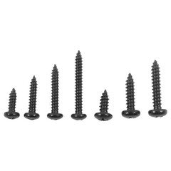550Pcs 304 Stainless Steel Black Wood Screws, Phillips Pan Head Assortment Kit