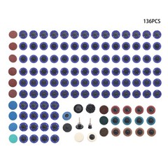 136 Pack Torque Sand Discs Set 2 Inch Sanding Discs with 1/4 Inch Roll Lock