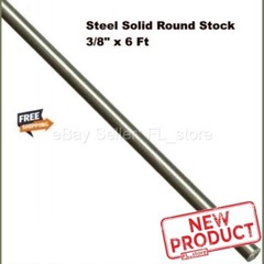 3/8″ x 6 Feet Steel Solid Round Stock Unpolished Cold Finish Rod Alloy 1018 NEW