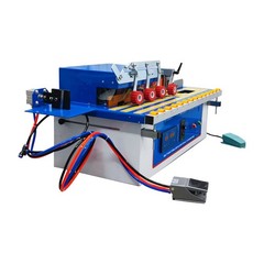 110V Automatic Wood Plate Edge Banding Machine Double-sided Trimming&Gluing