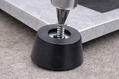 2 3/8″ x 1 1/4″ XXL HD Black Rubber Feet for Equipment, Truck Doors, Compressors