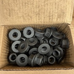 LOT OF 50 – 5/8-11 USS Grade 8 Hex Flange Lock Nuts Phosphate Oil USA