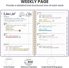 Monthly & Weekly Planner 2026-2027, A5 Size for Easy Organization & Goal Setting