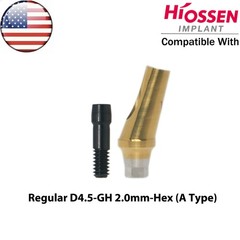 US Dental 17° Angled Anatomic Abutment Mini Regular Ø4.5/5.0mm Fit Hiossen Oss