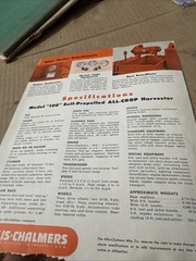 Allis Chalmers Model 100 Self Propelled Harvester Illustrated Advertisement