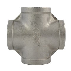 1“ 1 inch NPT Thread 4 Way Female Cross Coupling Connector SS304 Pipe Fitting