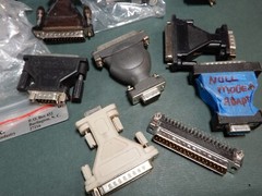 Huge Lot of 485 422 Communication Null Modem and Other Adaptors DB25 DB9 Lot!