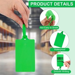 500 Pcs Blank Plastic Tags Shipping Tags 3.94″x 2.36″ Waterproof Sealing Ship…