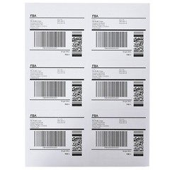 4″ x 3-1/3″ Shipping Labels 6 Per Sheet 6UP Printable Sticker Paper 100 Sheets
