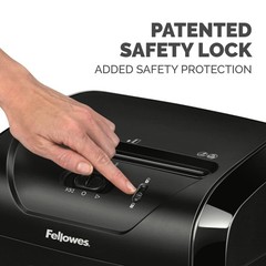 Fellowes Powershred 12 Sheet Cross-Cut Paper Home 15.38 x 9.13 x 16.94, Black