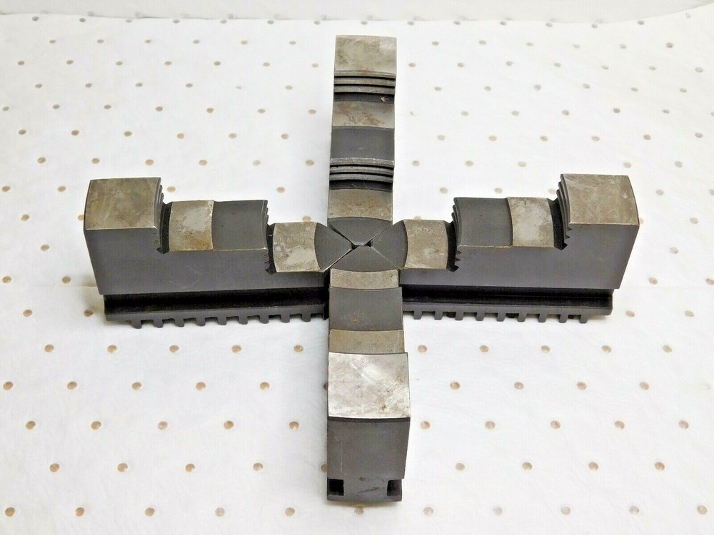 Bison 4 Piece Hard Solid OD Master Jaw Set for 10" Scroll Chuck 7-880-410