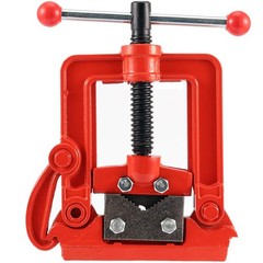 2 Pieces Heavy Duty Pipe Vise 3/5-2in Forged Bench Yoke Pipe Clamp Cutting Tool