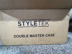 20 Boxes of 100 – Style Tek Flex Stretch Black Nitrile Gloves Powder Free,Medium