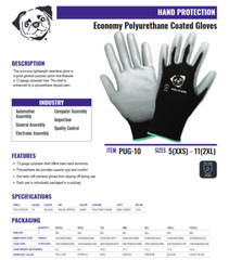 240 Pair Nylon Working Gloves w/ Gray Polyurethane (PU) Palm Coating S, M, L, XL
