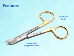 Curved Crown Collar Cutting Scissors 4.25″ ARTMAN