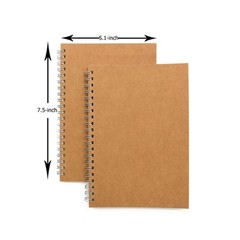 Paquete De 2 Cuadernos En Espiral Con Tapa Blanda, Cuaderno De Bocetos En Bla…