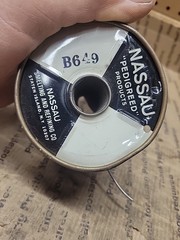 Vintage Nassau Pure Water White Rosin Core Solder  Spec-7076 4lb. roll