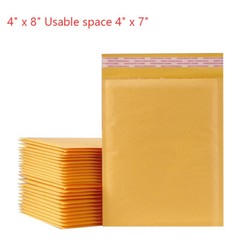 4×8″ (4×7″) Kraft Self Seal Bubble Mailer Padded Envelope Shipping Bag #000 100