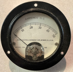 Western Electric 301 Panel Meter Volts Amperes D.C. 0-50 UNTESTED