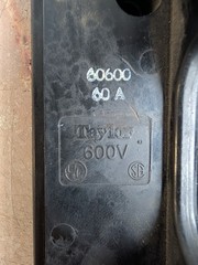LOT OF 4 Mixed Taylor 60600/60601 & Marathon Fuse Holders 30A-60A 600V