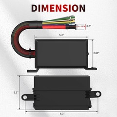 6 Way 12V Waterproof Fuse Relay Box with 6 Relays & 12 ATC/ATO Fuses for Car Mar