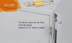 File Cabinet Locking Bar. Fits 2 and 3 Drawer File Cabinets. Cobalt Drill Bit…
