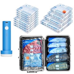 16 Pack Vacuum seal bags for clothing With Coldless Pump, Vacuum Storage Bags…