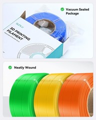 3D Printer Filament PLA+ 1.75mm 4 Pack 1KG Rolls Transparent SUNLU Plus Refill