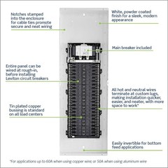 LEVITON 42 Space, 42 Circuit Indoor Load Center w/ 150 Amp Main Circuit Breaker