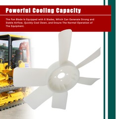 NEW Aftermarket Engine Cooling Fan 6 Blades Fit for Komatsu D20 D21 -5 -6 -7